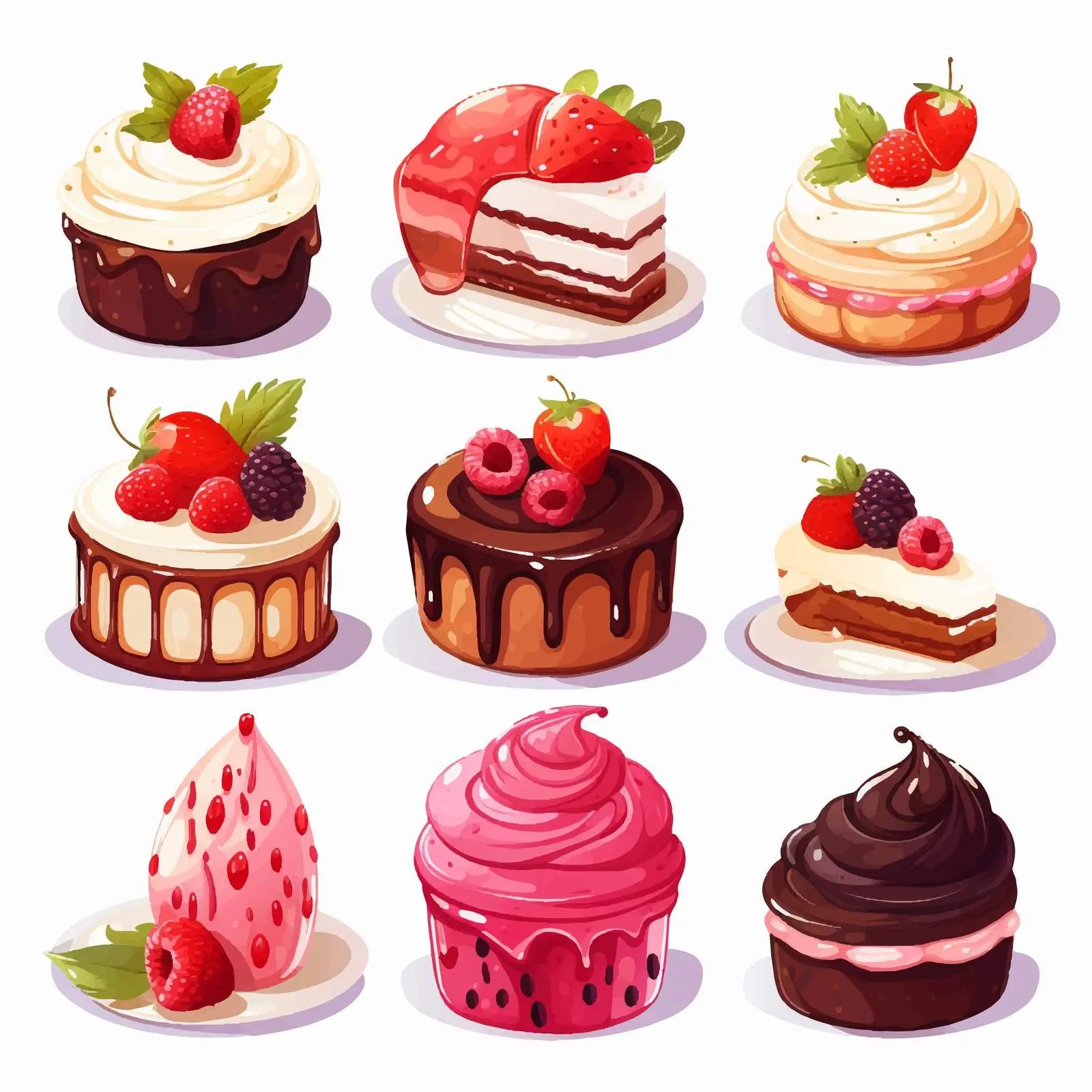 Decorative Cupcake Cake with Flower Petals – free wedding cake image from Dotvec