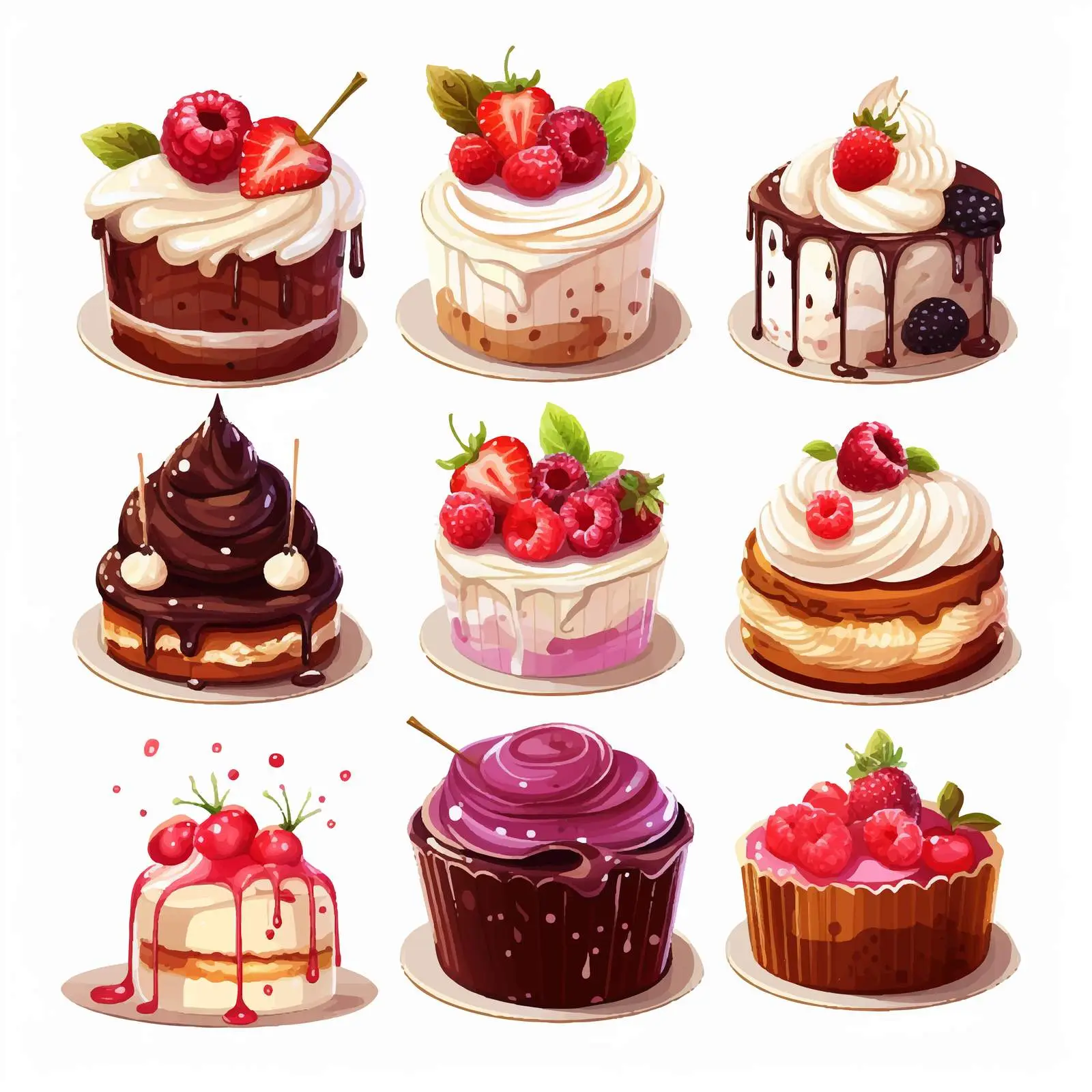 Decorative Cupcake with Flower Petals – free charming dessert image from Dotvec