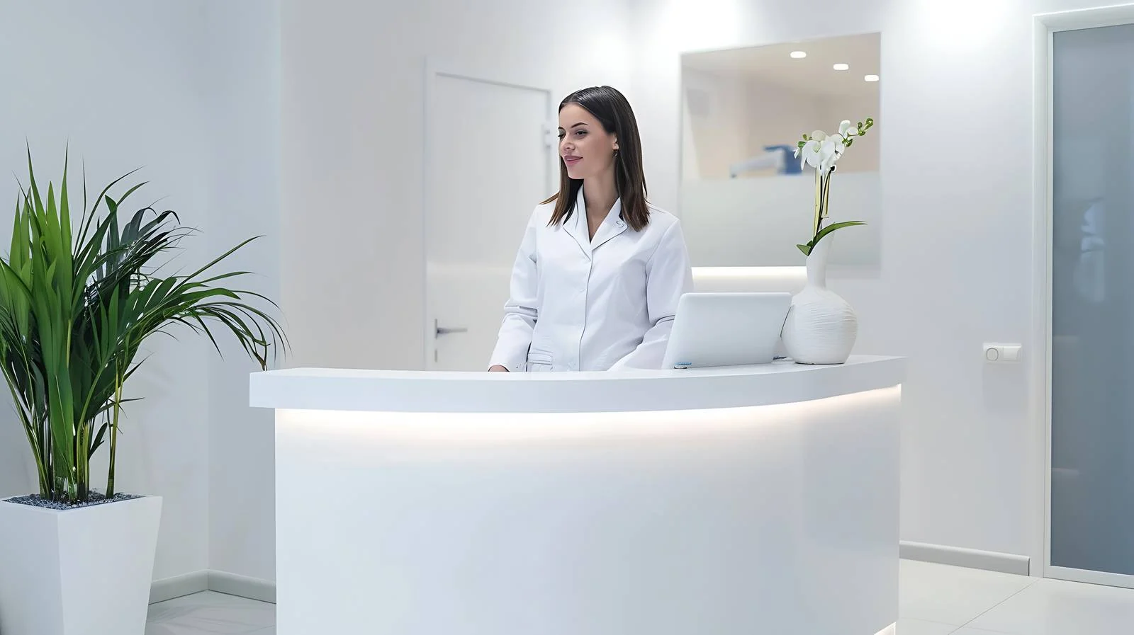 Dental Practice Reception Desk Interaction — free download from Dotvec