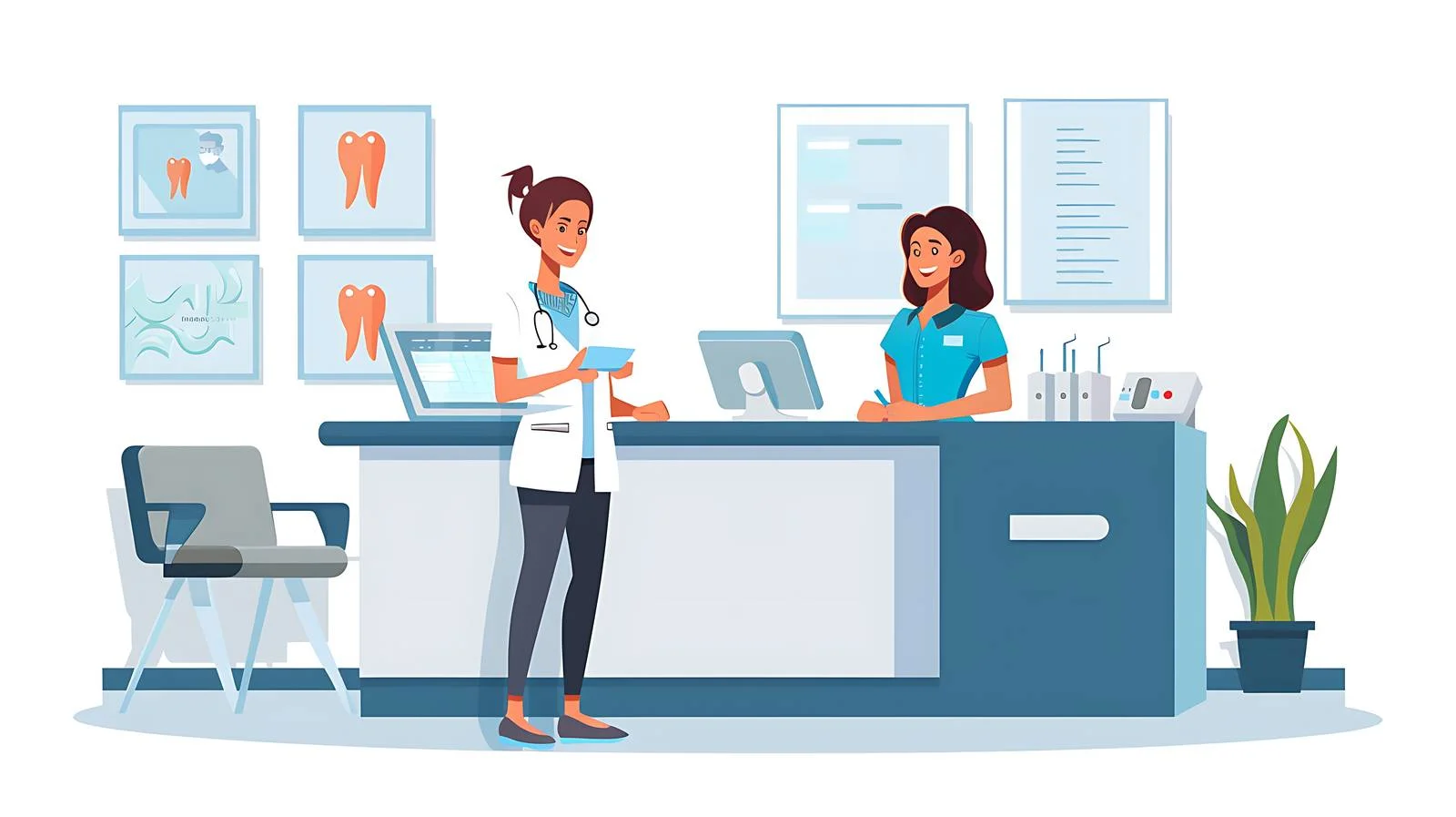 Patient Reception Dental Practice Image — free download from Dotvec