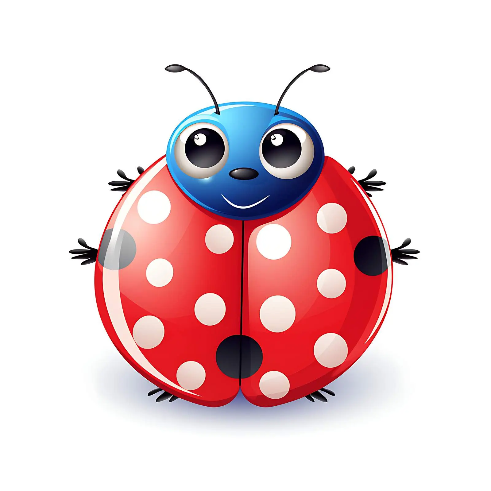 Patriotic Ladybug in USA Flag Colors — free download from Dotvec