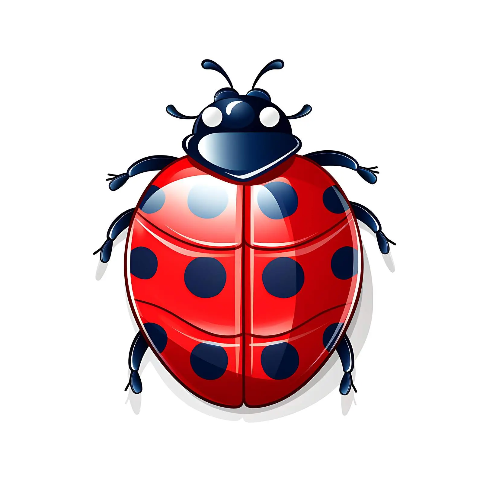 Patriotic Ladybug Clip Art in USA Flag Colors – free childrens art image from Dotvec