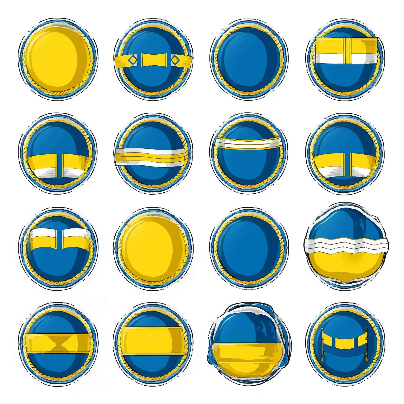 Patriotic Travel Stickers Set in National Flag Colors – free luggage image from Dotvec