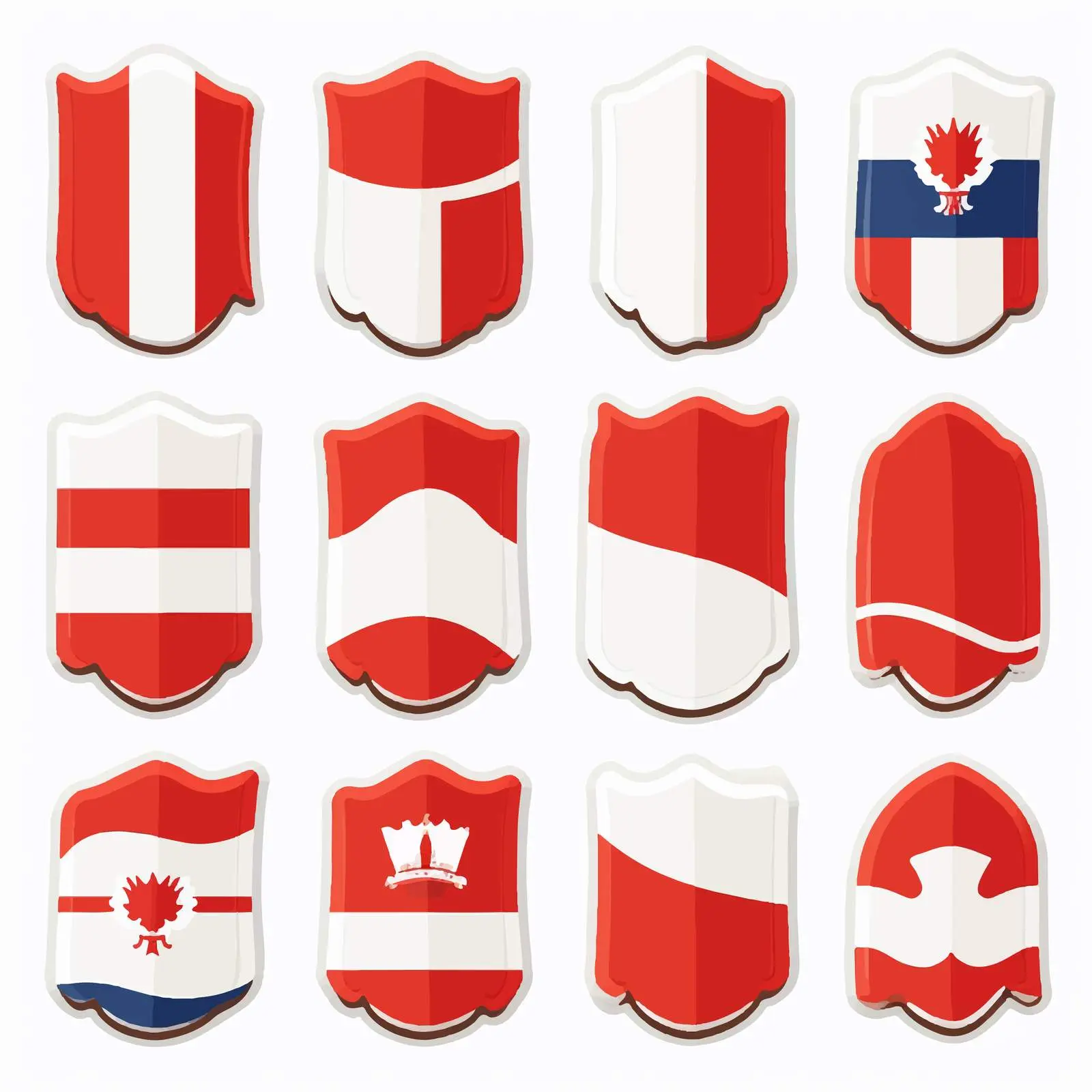 Patriotic Travel Stickers in National Flag Colors — free download from Dotvec