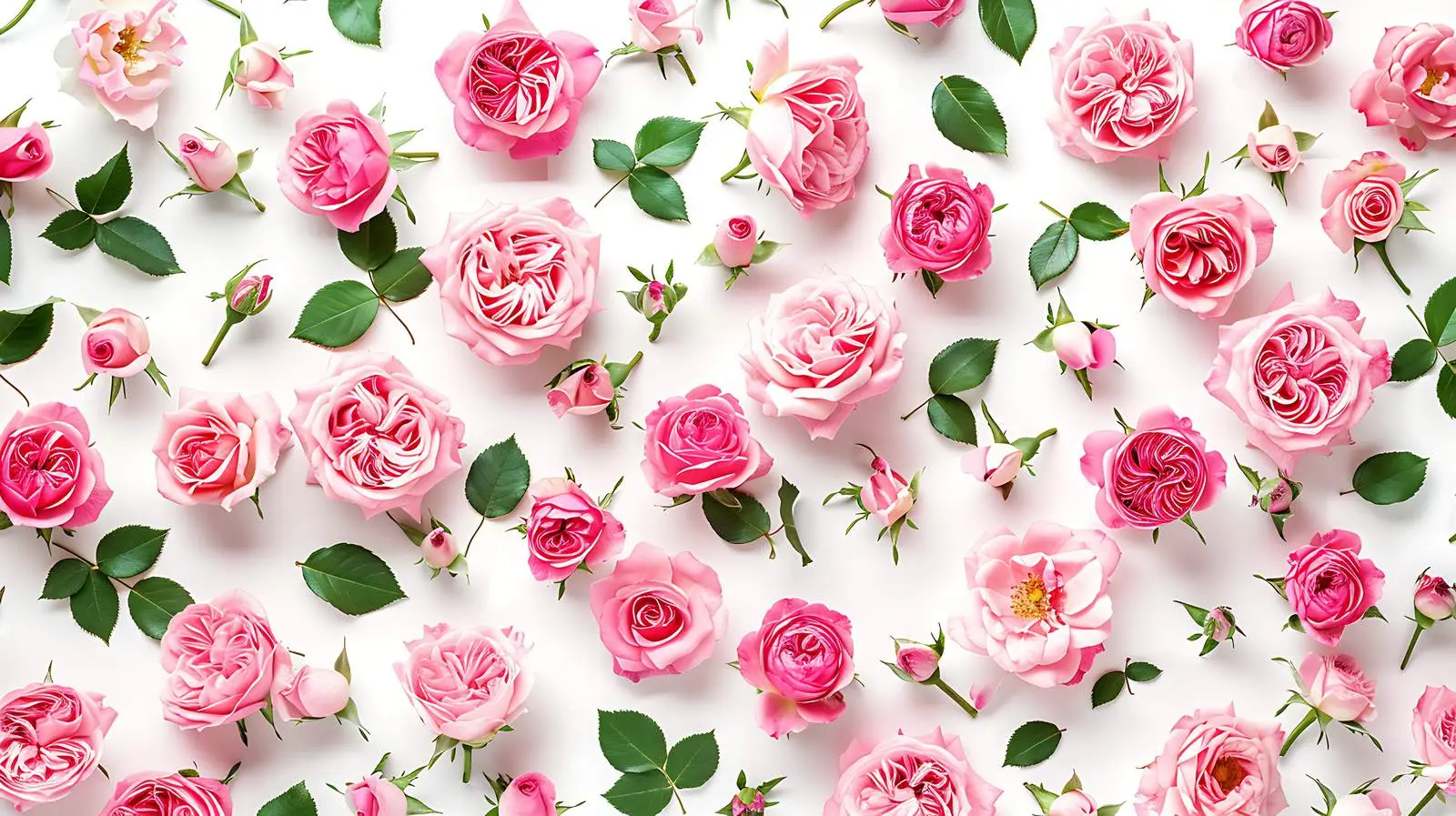 Pink Rose Flower Pattern for Valentine's Day – free love theme image from Dotvec