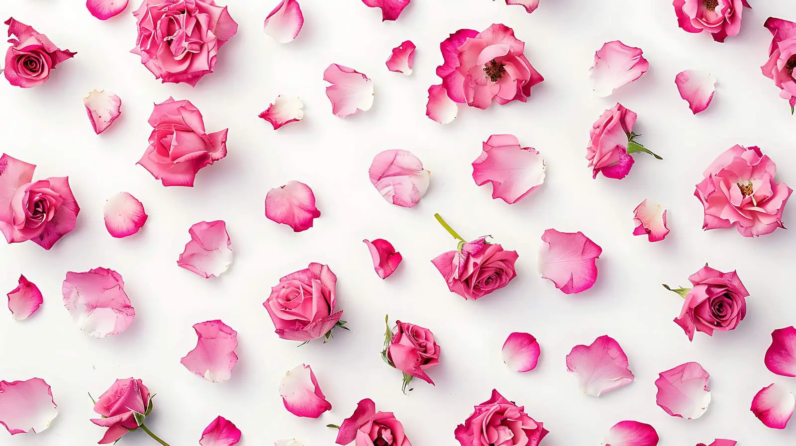 Pink Rose Flower Pattern for Valentine's Day – free heartfelt image from Dotvec