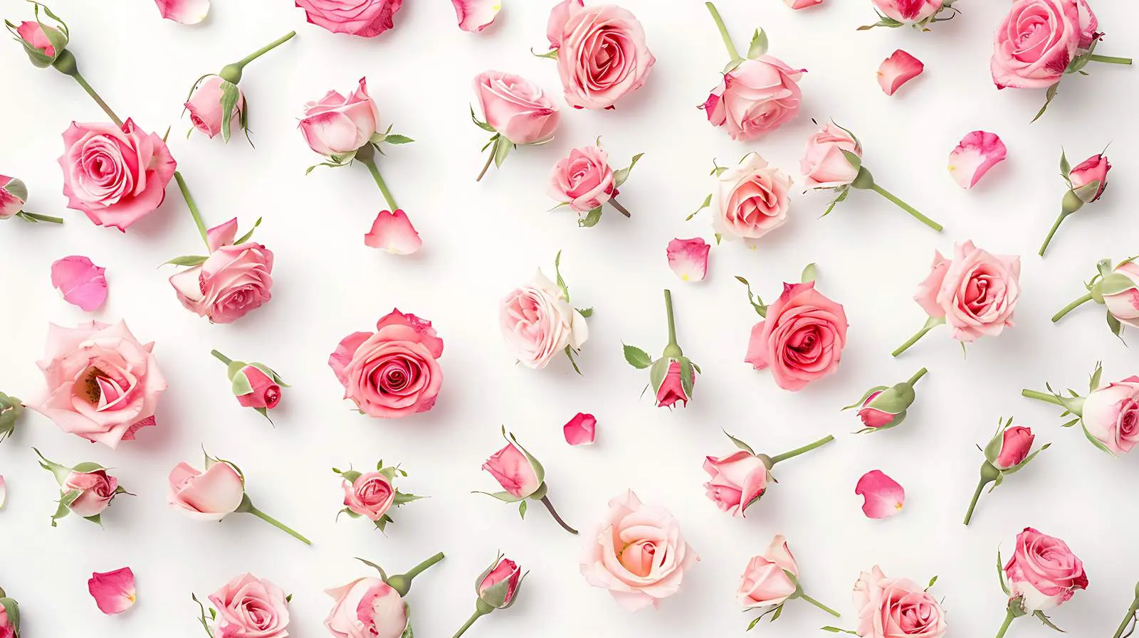 Pink Rose Floral Pattern for Valentine's Day — free download from Dotvec