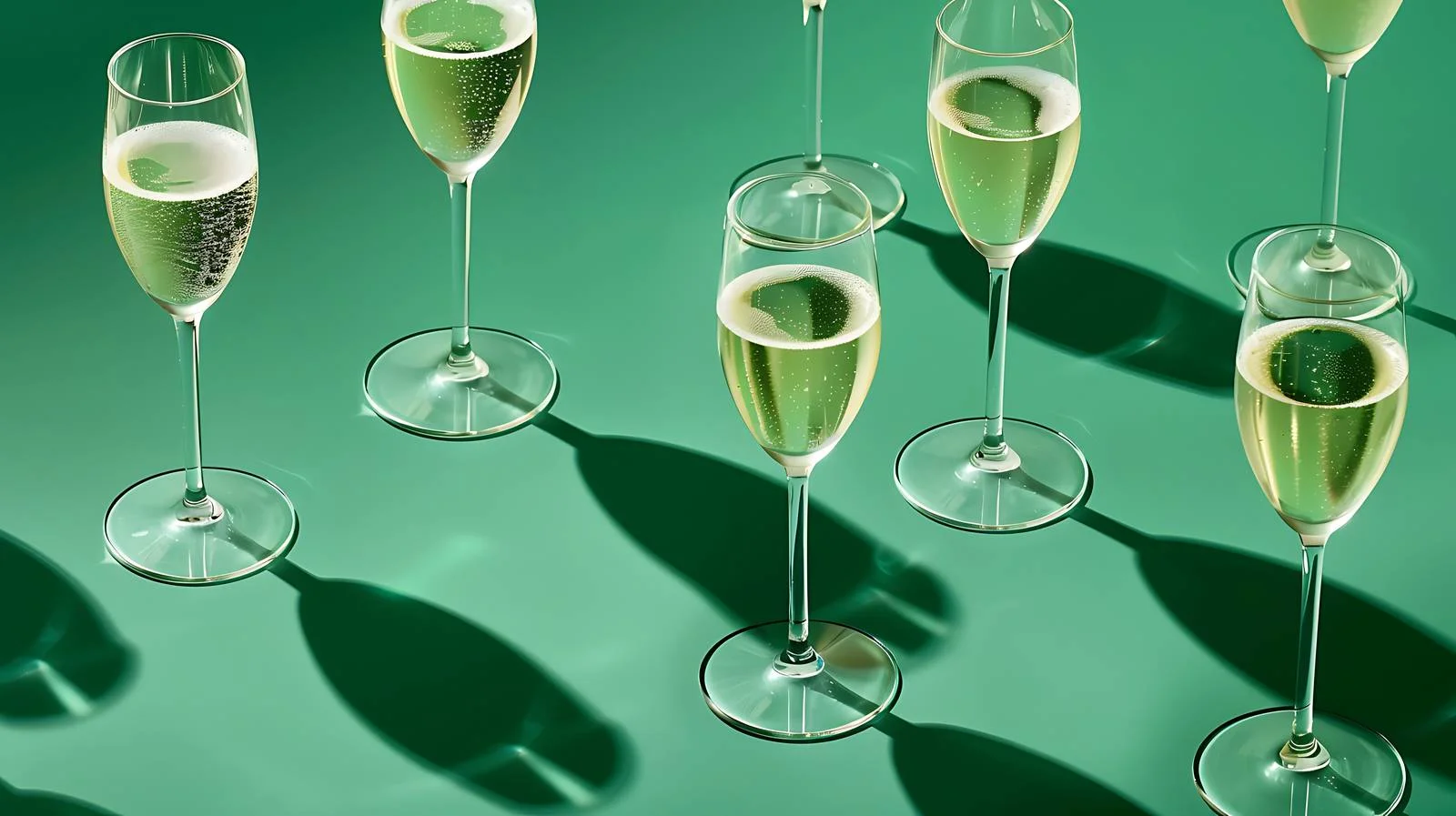 Elegant Champagne Glass on Green Background — free download from Dotvec
