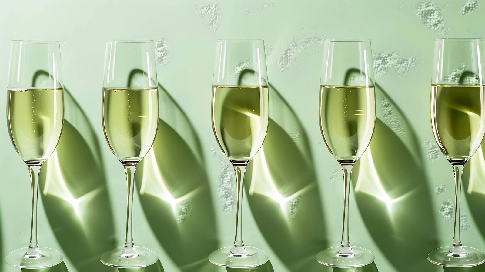 Elegant Champagne Glass Pattern on Green — free download from Dotvec
