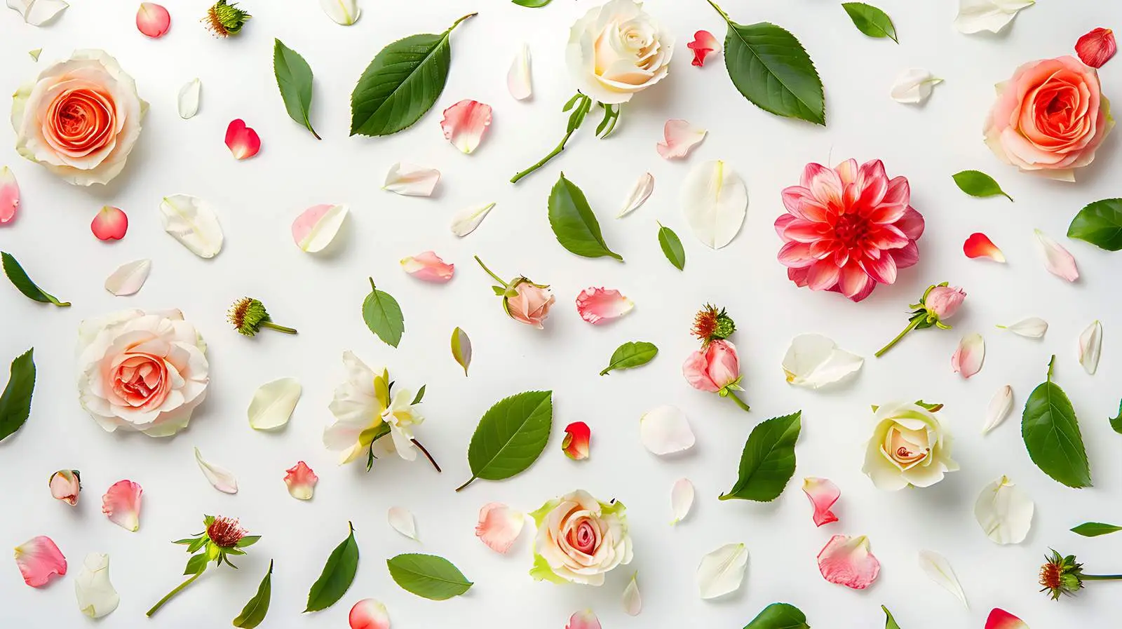 Floral Pattern with Branches and Leaves — free download from Dotvec