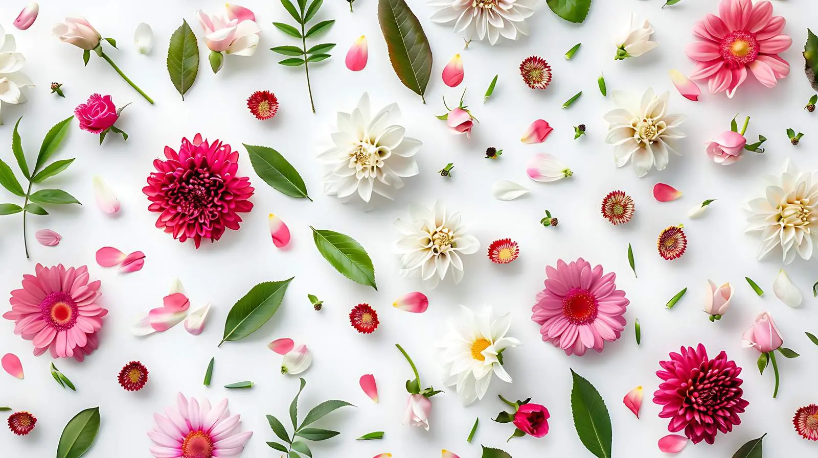 Floral Pattern with Branches and Leaves — free download from Dotvec