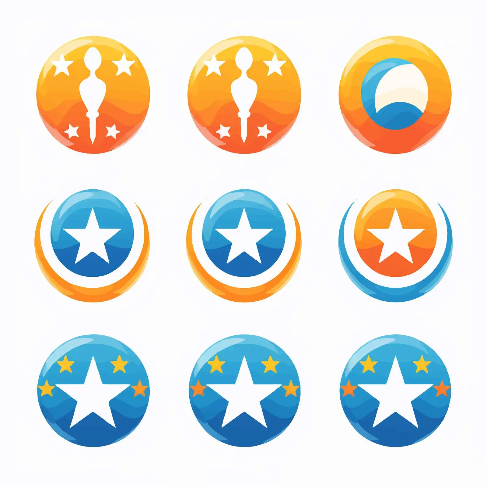 Colorful Peace Symbols with National Flag Patterns — free download from Dotvec