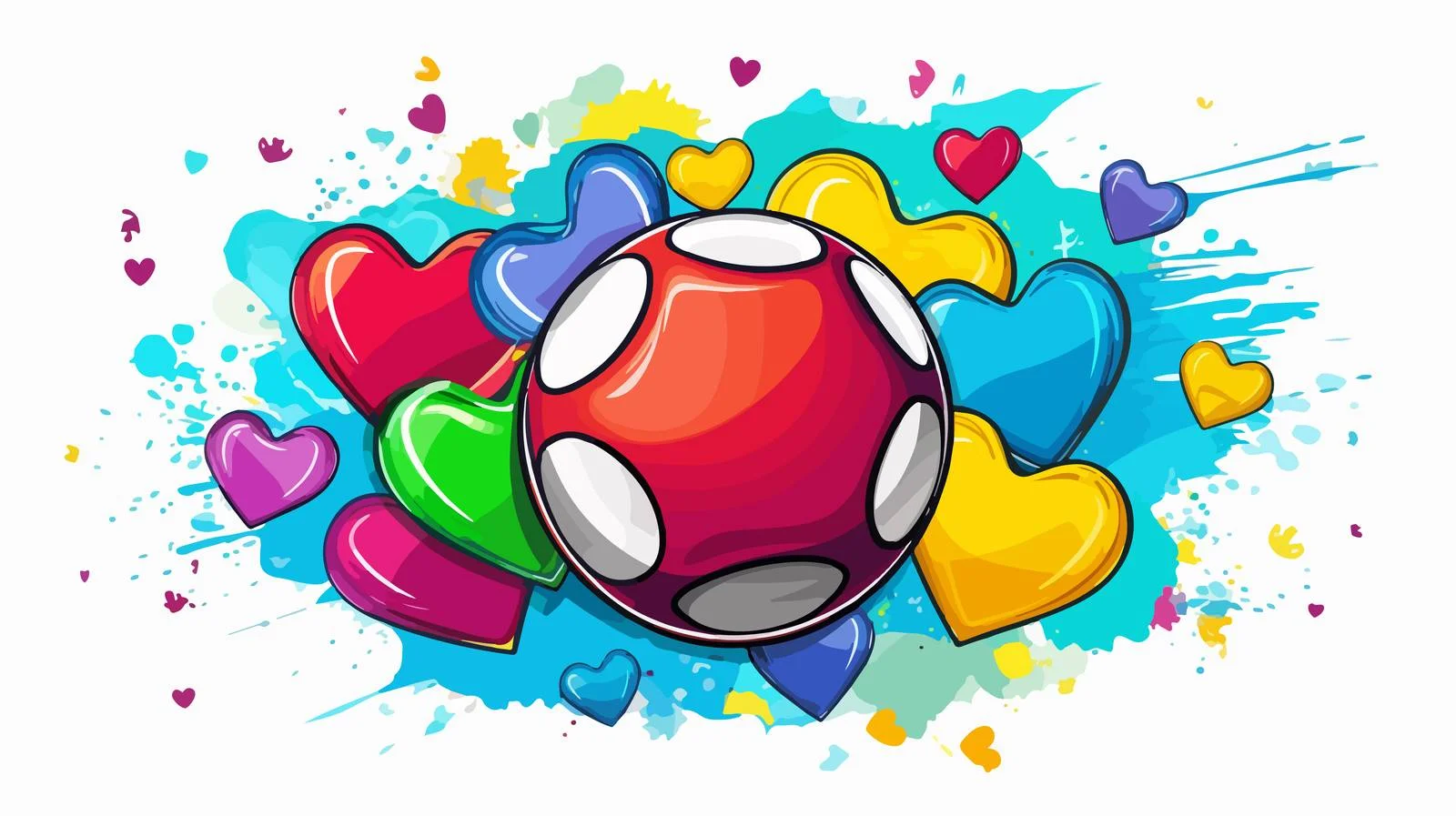 Peace & Love Sport Design Ball — free download from Dotvec