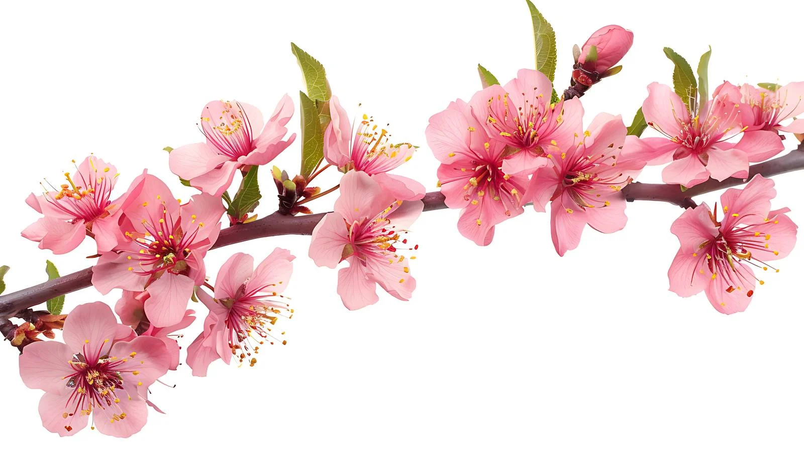 Peach Blossoms in Spring - Isolated — free download from Dotvec