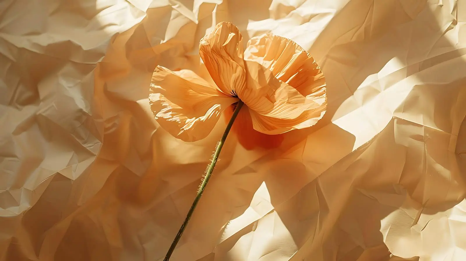Aesthetic Peach Poppy Flower in Sunlight — free download from Dotvec