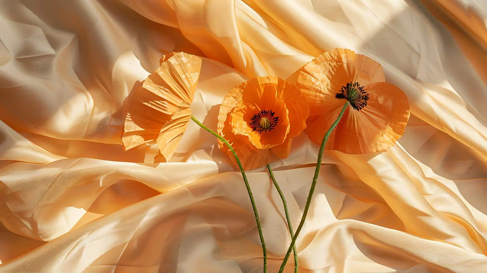 Poppy Flower in Aesthetic Sunlight and Shadows – free profile image from Dotvec