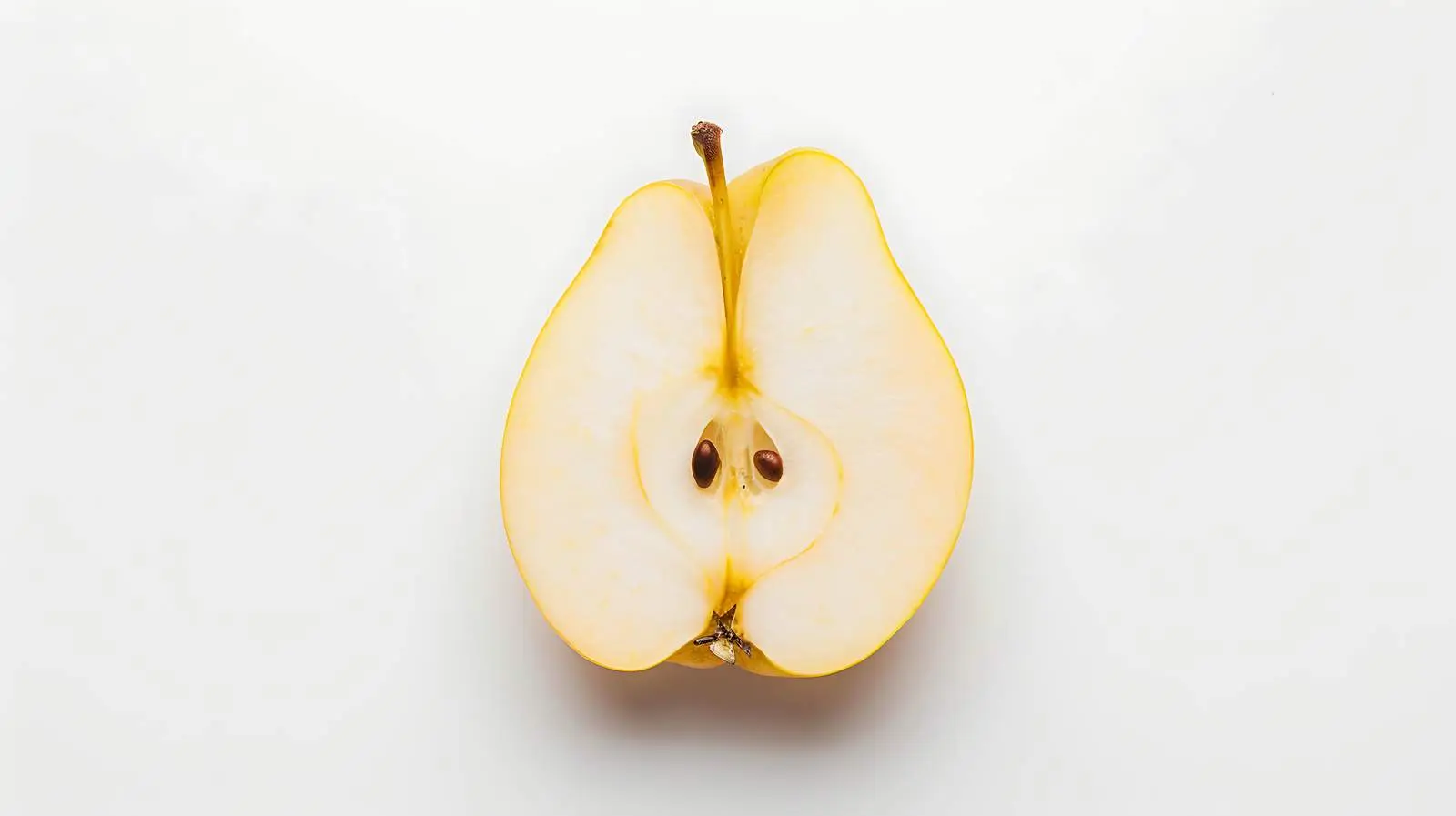 Minimalist Pear Slice Flat Lay Top View — free download from Dotvec