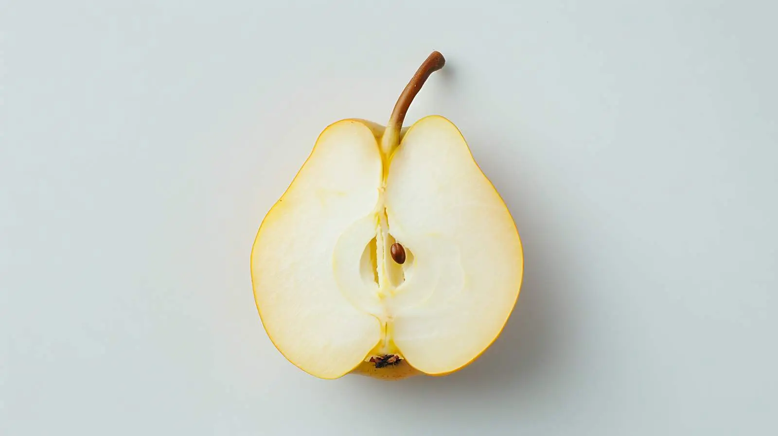 Minimal Flat Lay of Pear Slice Top View — free download from Dotvec