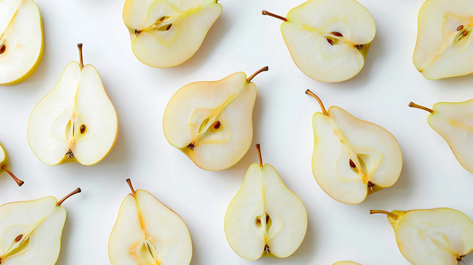 Pear Slices Pattern on White Background — free download from Dotvec