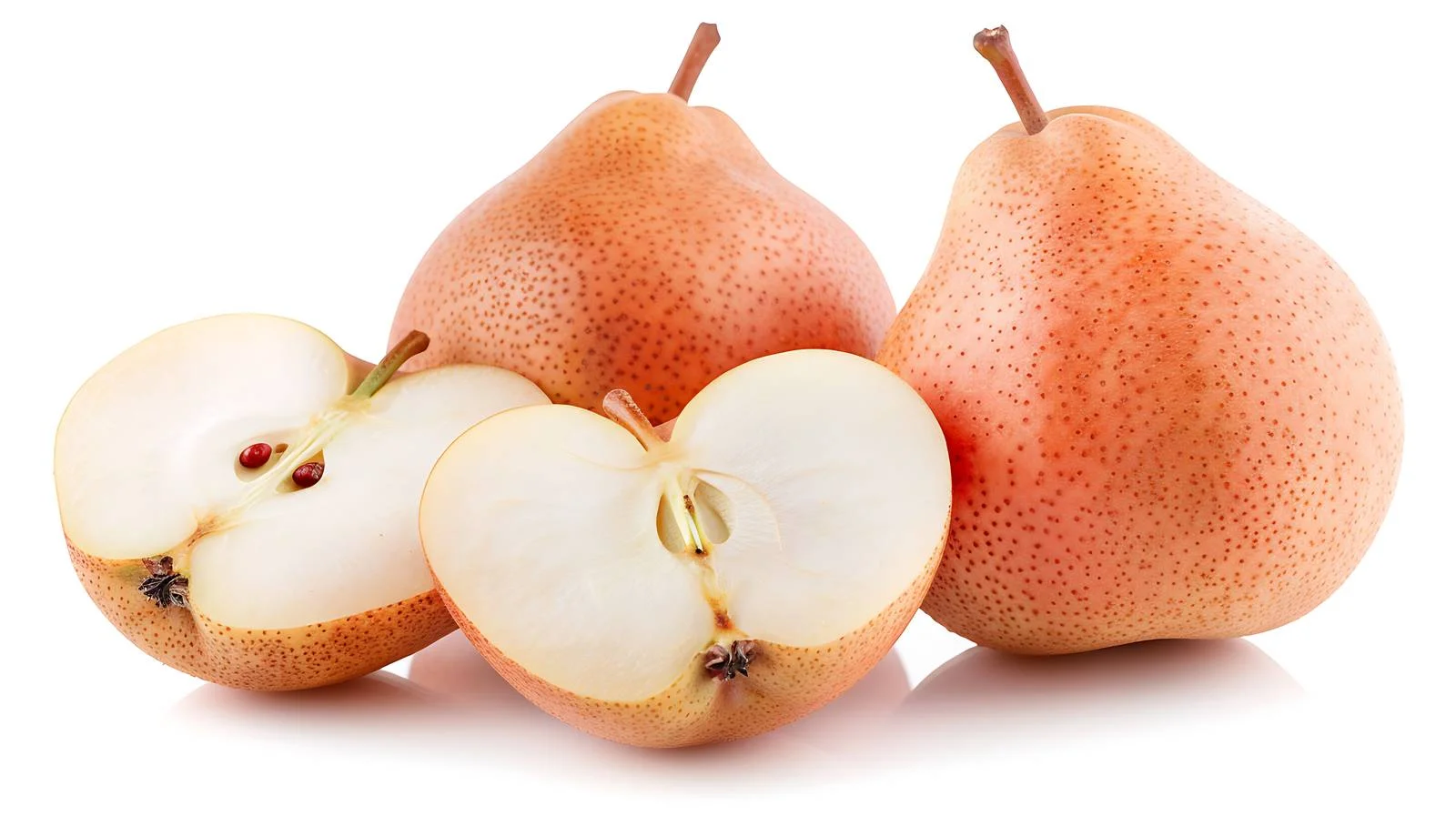 Fresh Pears on White Background — free download from Dotvec