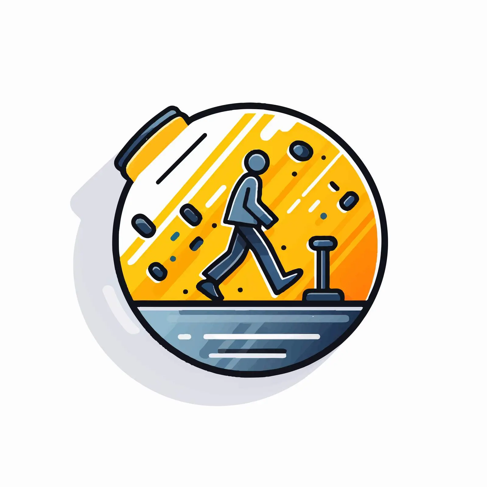 Comic Style Pedestrian Crosswalk Icon — free download from Dotvec