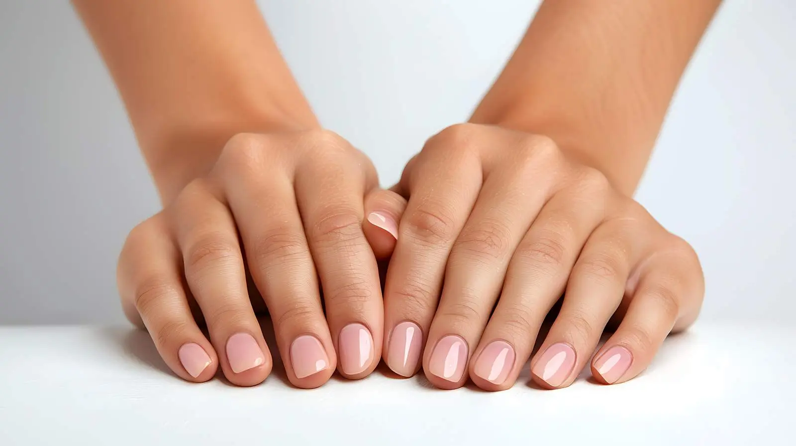 Closeup of Pedicure and Manicure on Hands – free beauty therapy image from Dotvec