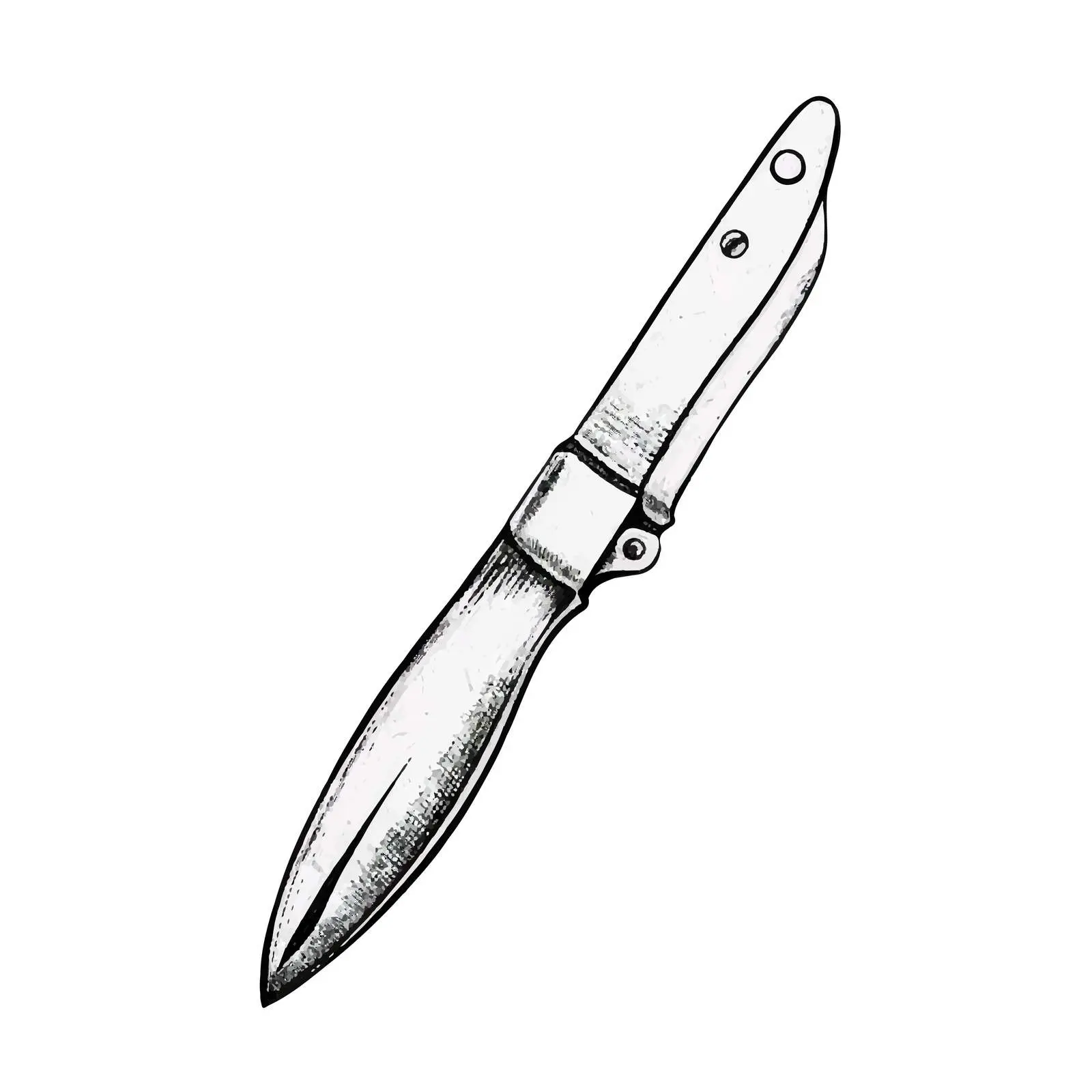 Pen Knife Sketch Vector Illustration – free knife design image from Dotvec
