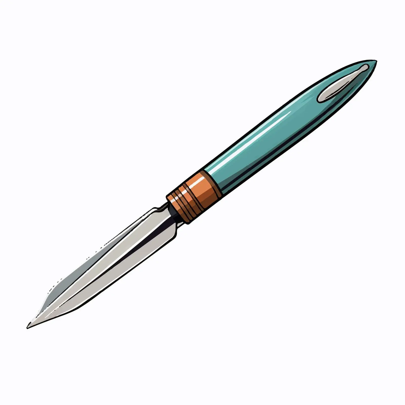 Vector Pen Knife Illustration on White Background – free knife design image from Dotvec
