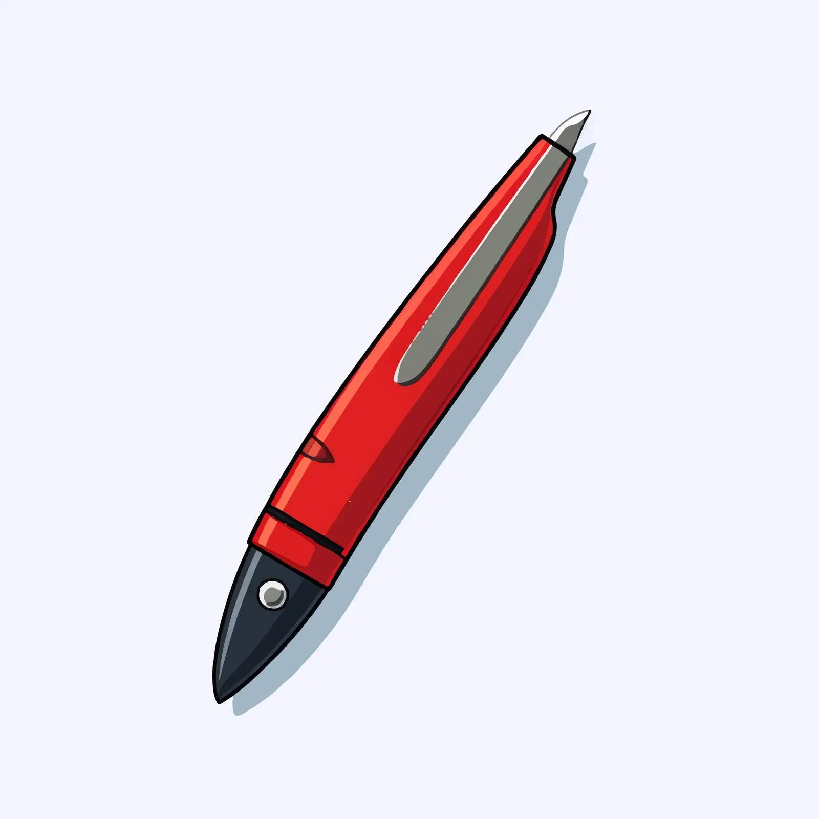 Pen Knife Vector Illustration on White Background – free icing image from Dotvec