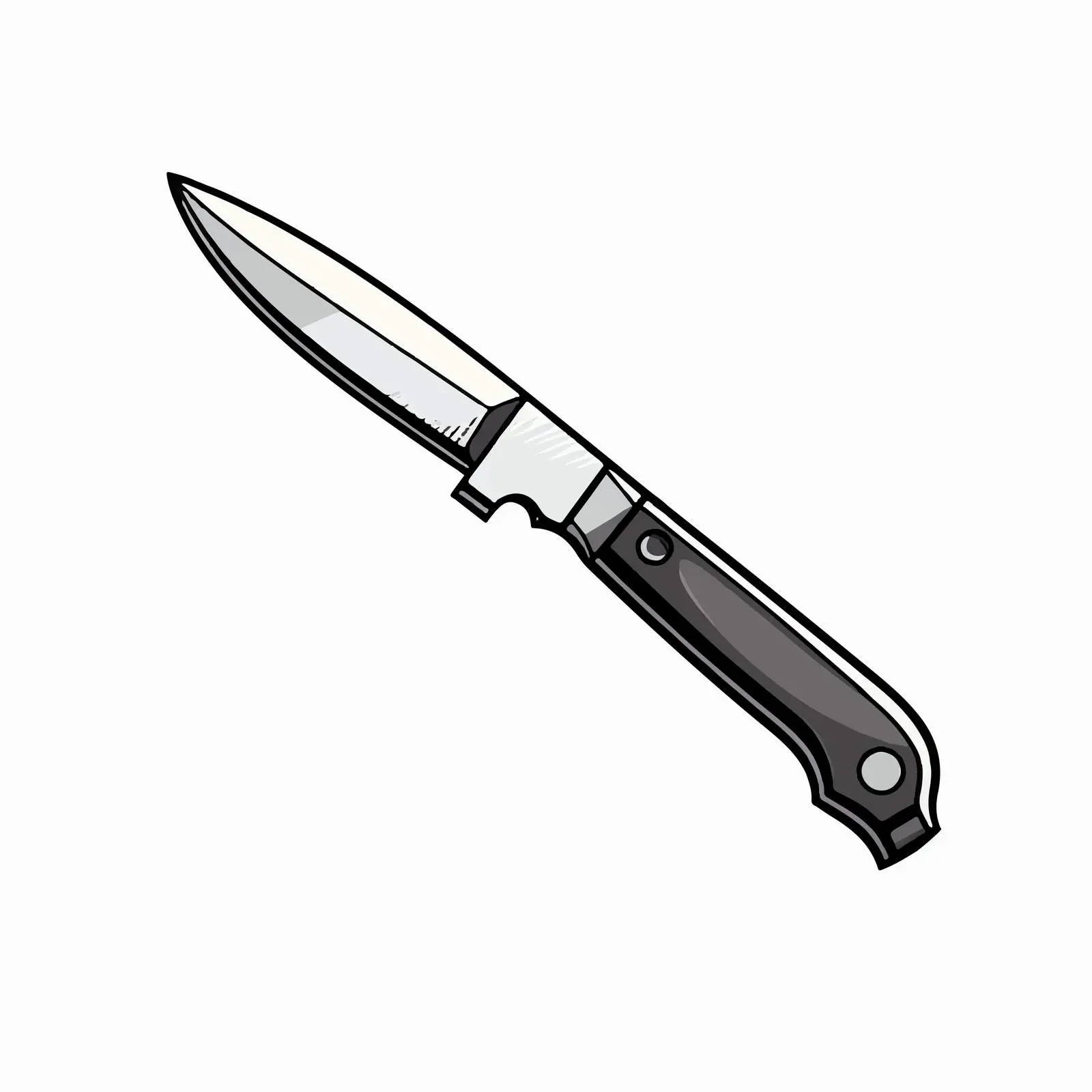 Pen Knife Vector Illustration on White Background – free sharp blade image from Dotvec