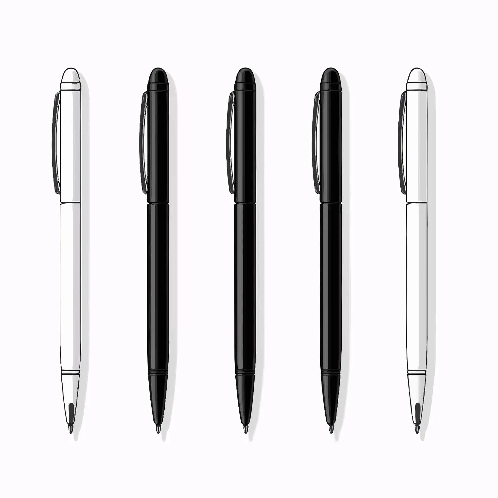 Minimalist Pen Line Vector Illustration — free download from Dotvec