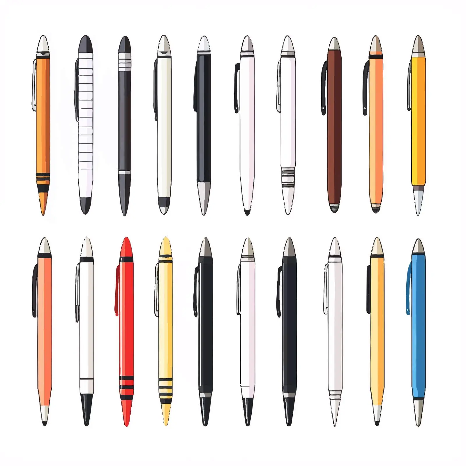 Pen Line Vector Illustration on White Background — free download from Dotvec