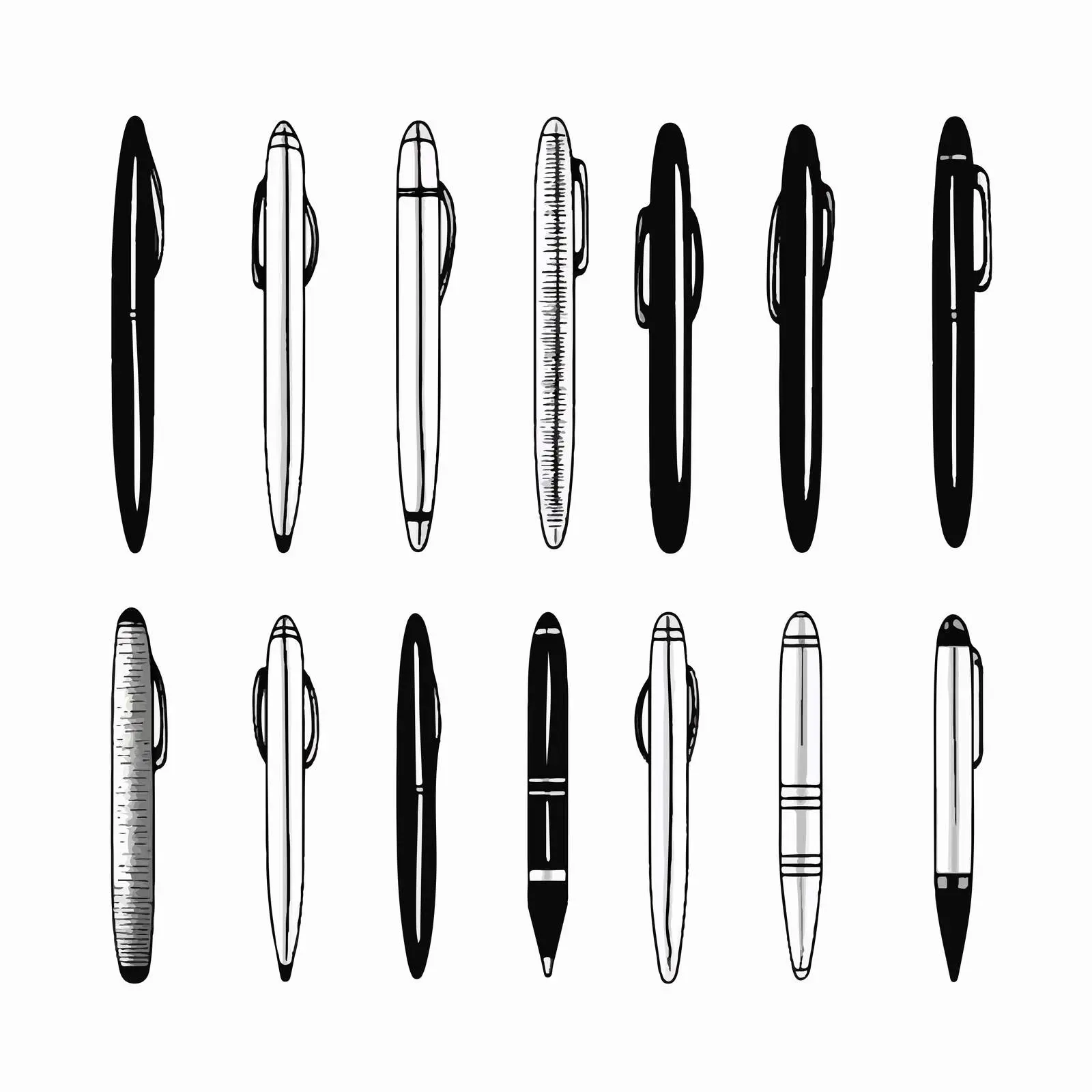 Pen Line Vector Illustration on White Background — free download from Dotvec