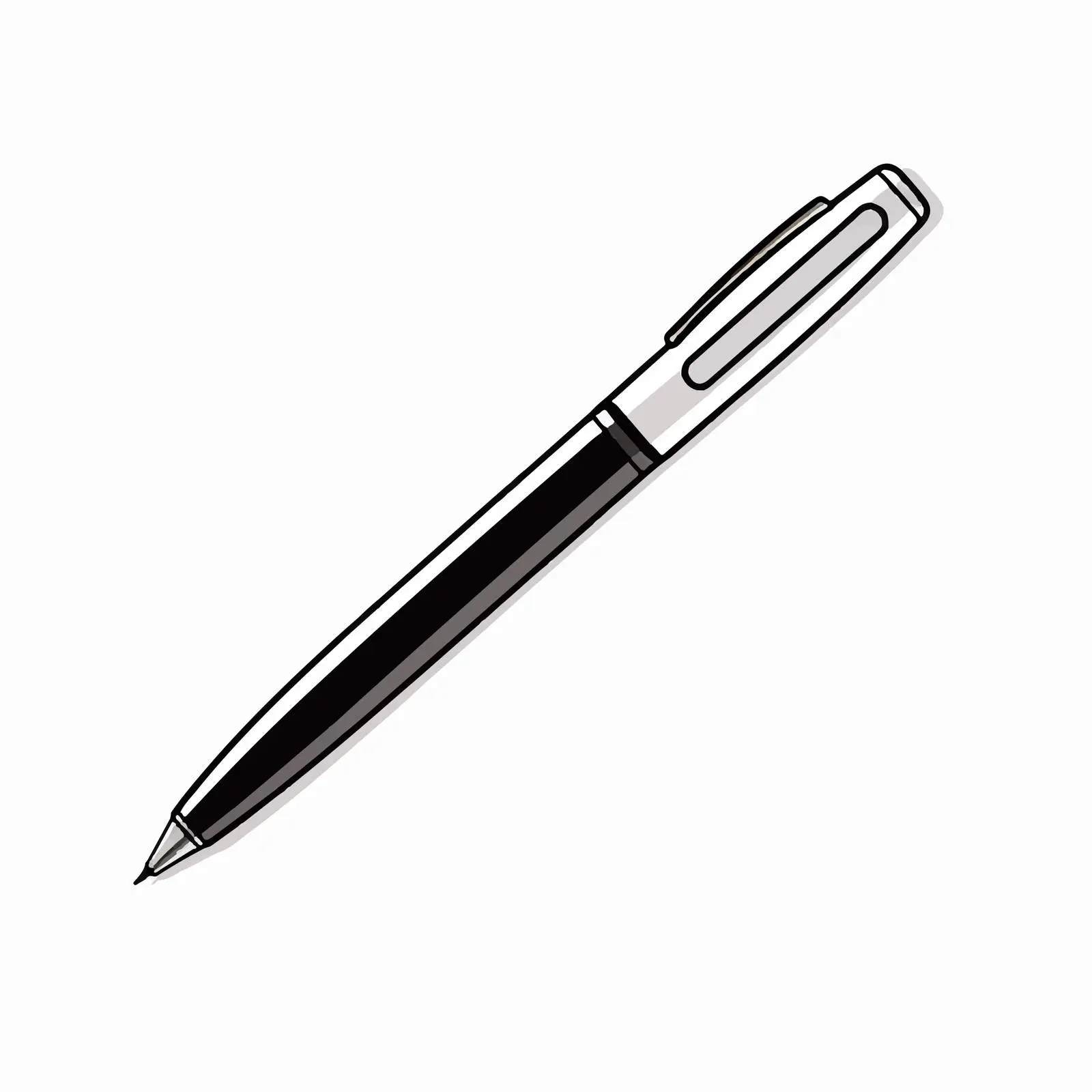 Pen Line Vector Illustration on White Background — free download from Dotvec