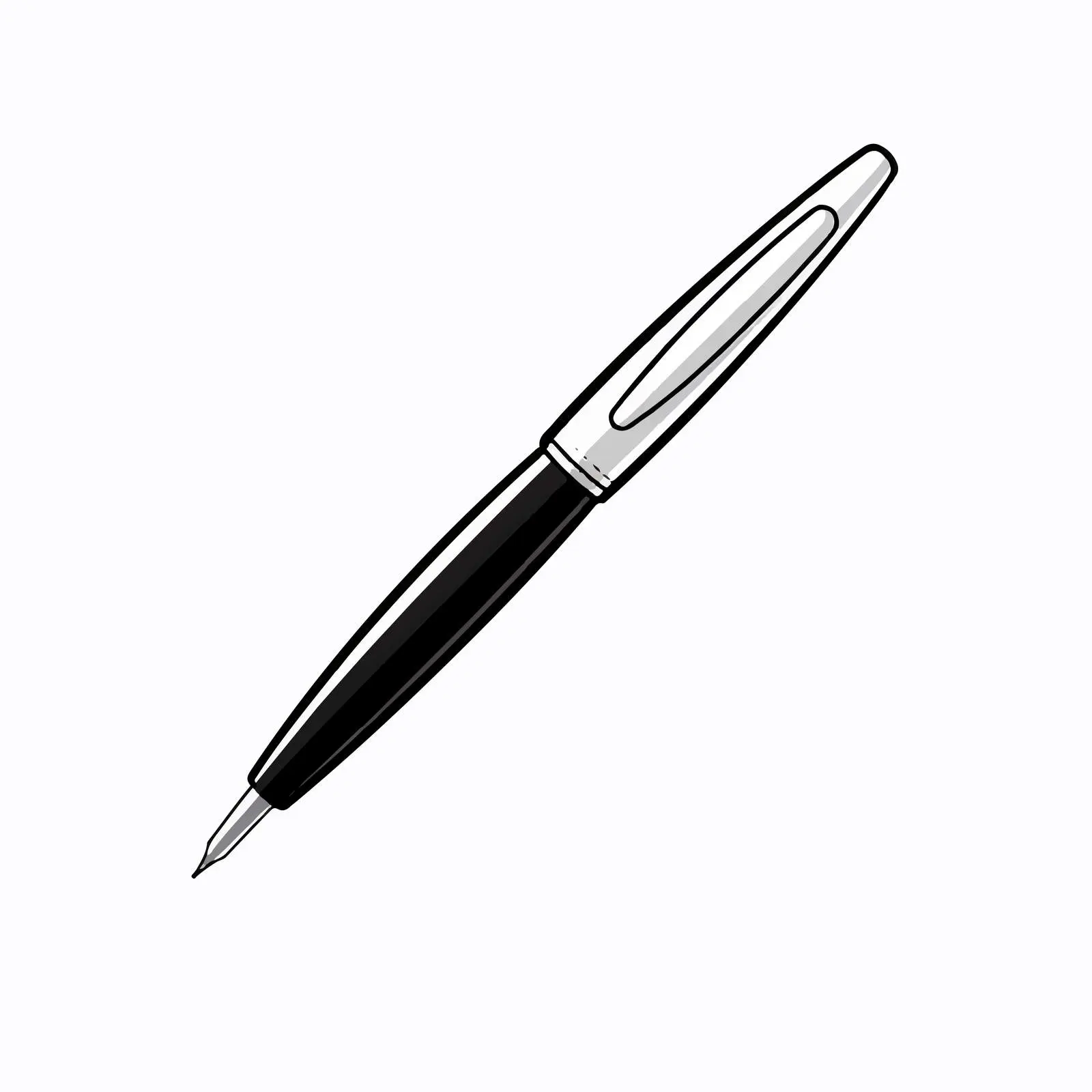 Isolated Pen Line Vector Illustration on White Background — free download from Dotvec