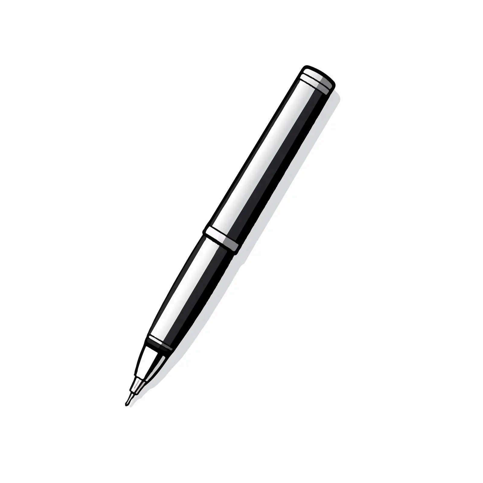 Pen Outline Vector Illustration on White Background — free download from Dotvec