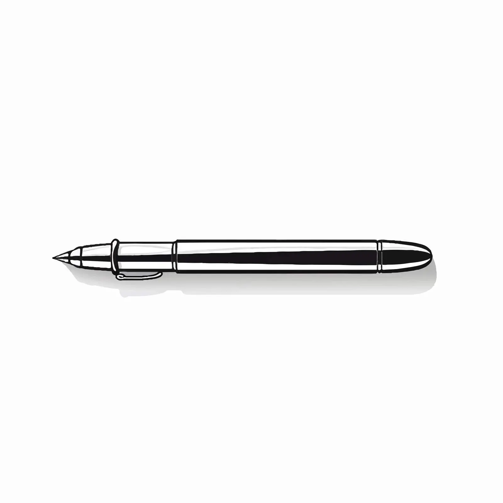 Outline Vector Illustration of a Pen — free download from Dotvec