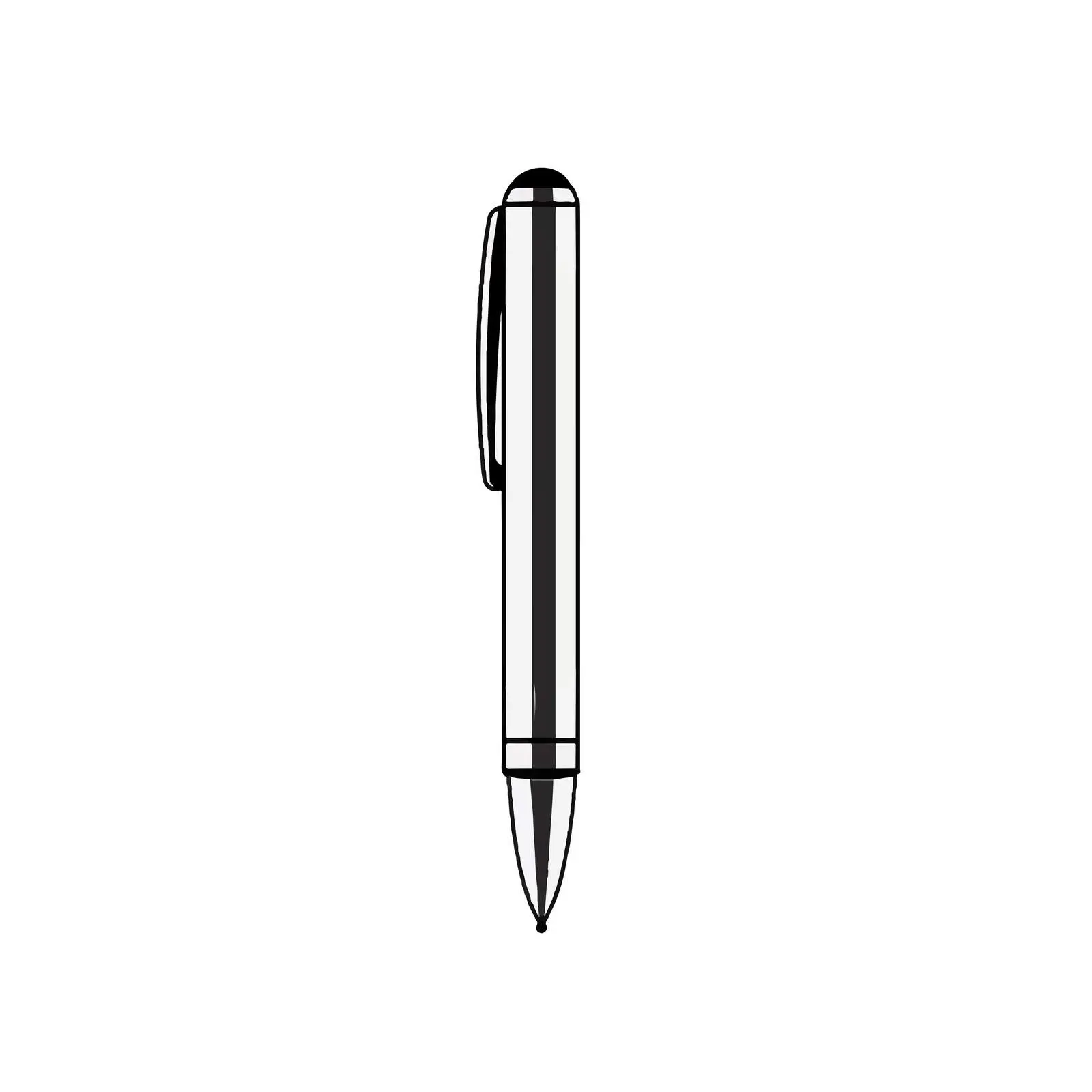 Pen Outline Vector Illustration on White Background — free download from Dotvec