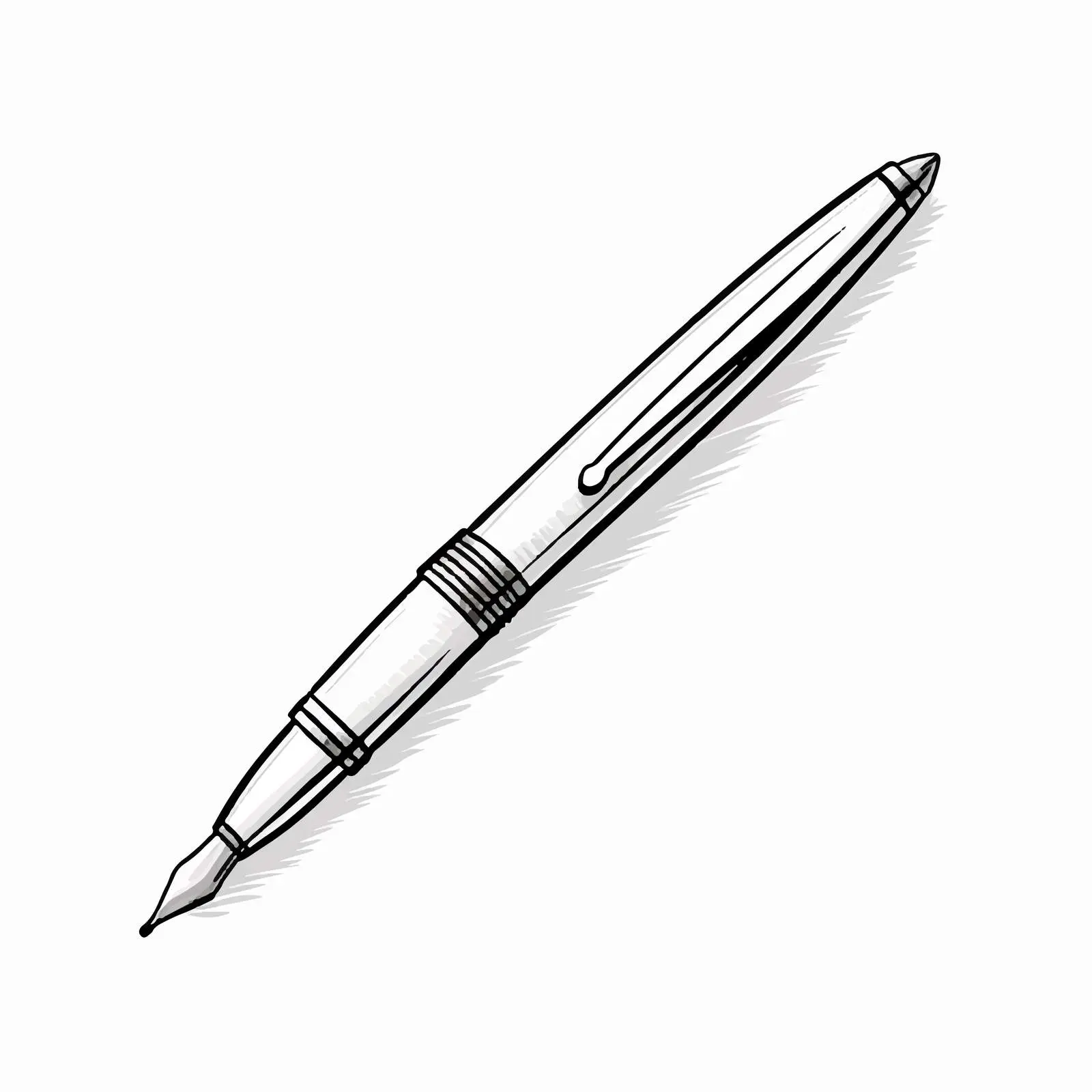 Pen Sketch Vector Illustration on White Background — free download from Dotvec