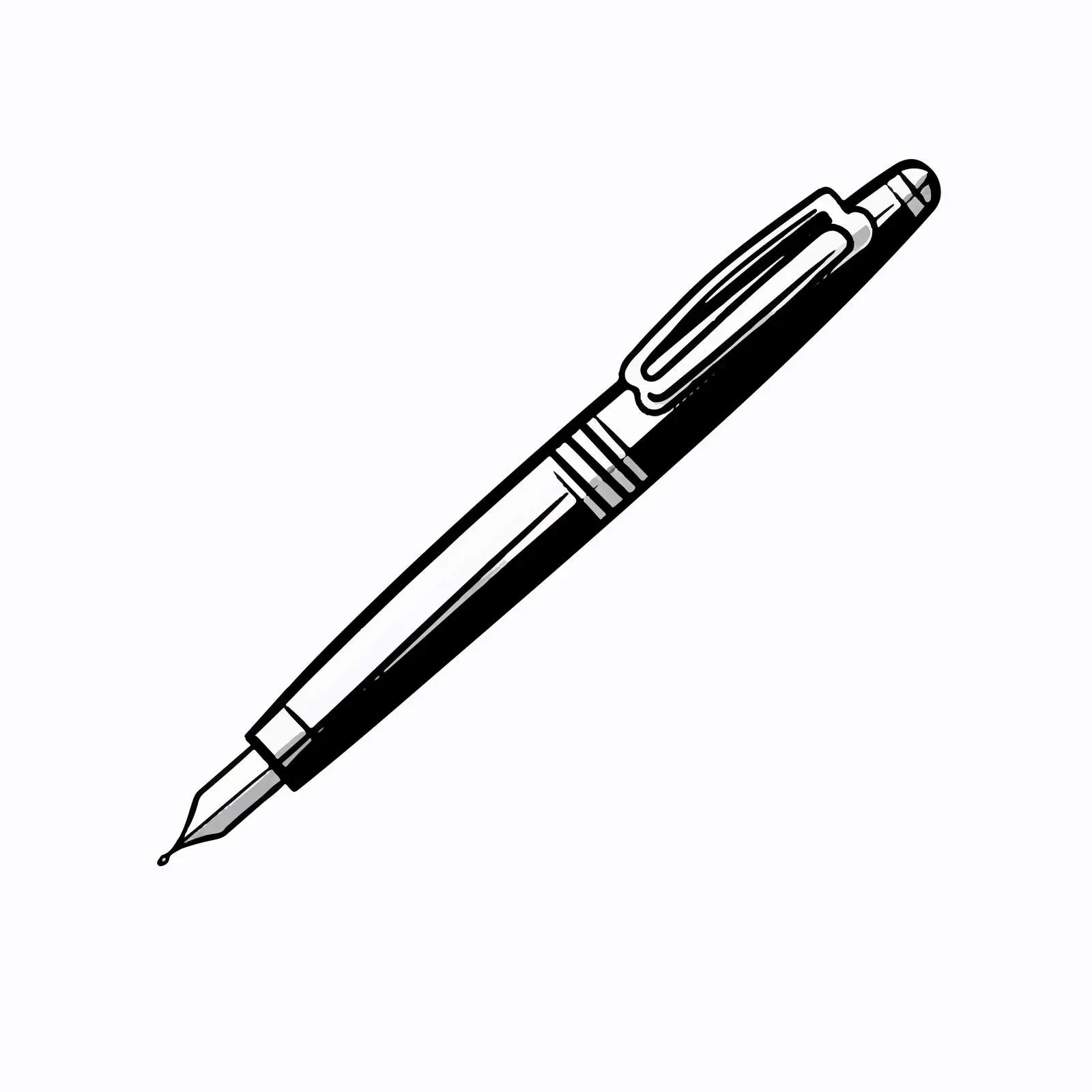 Pen Sketch Vector Illustration on White Background — free download from Dotvec