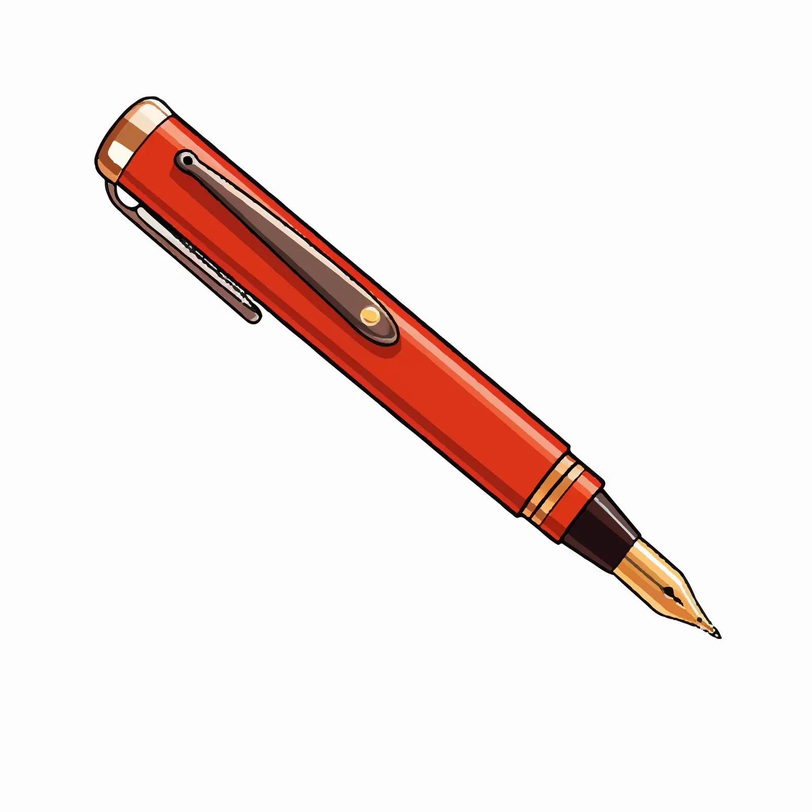 Cartoon Pen Vector Illustration Isolated Design — free download from Dotvec