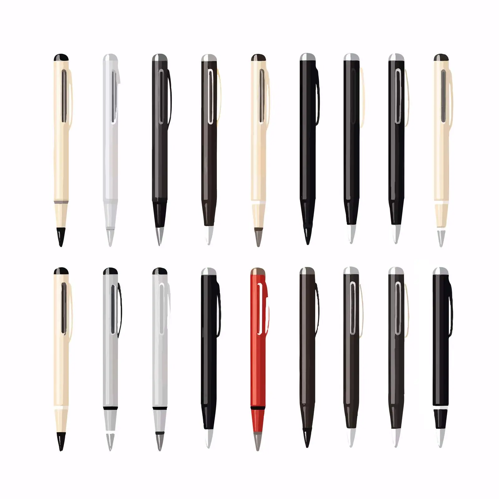 Educational Pen Vector Illustration on White Background — free download from Dotvec