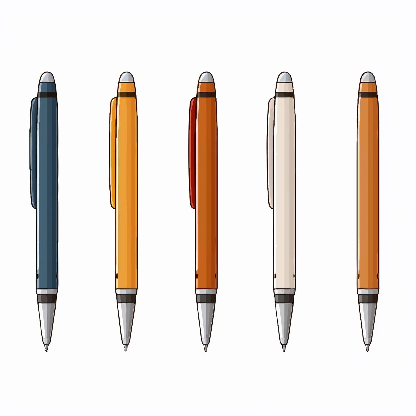 Top View Pen Vector Illustration on White Background — free download from Dotvec