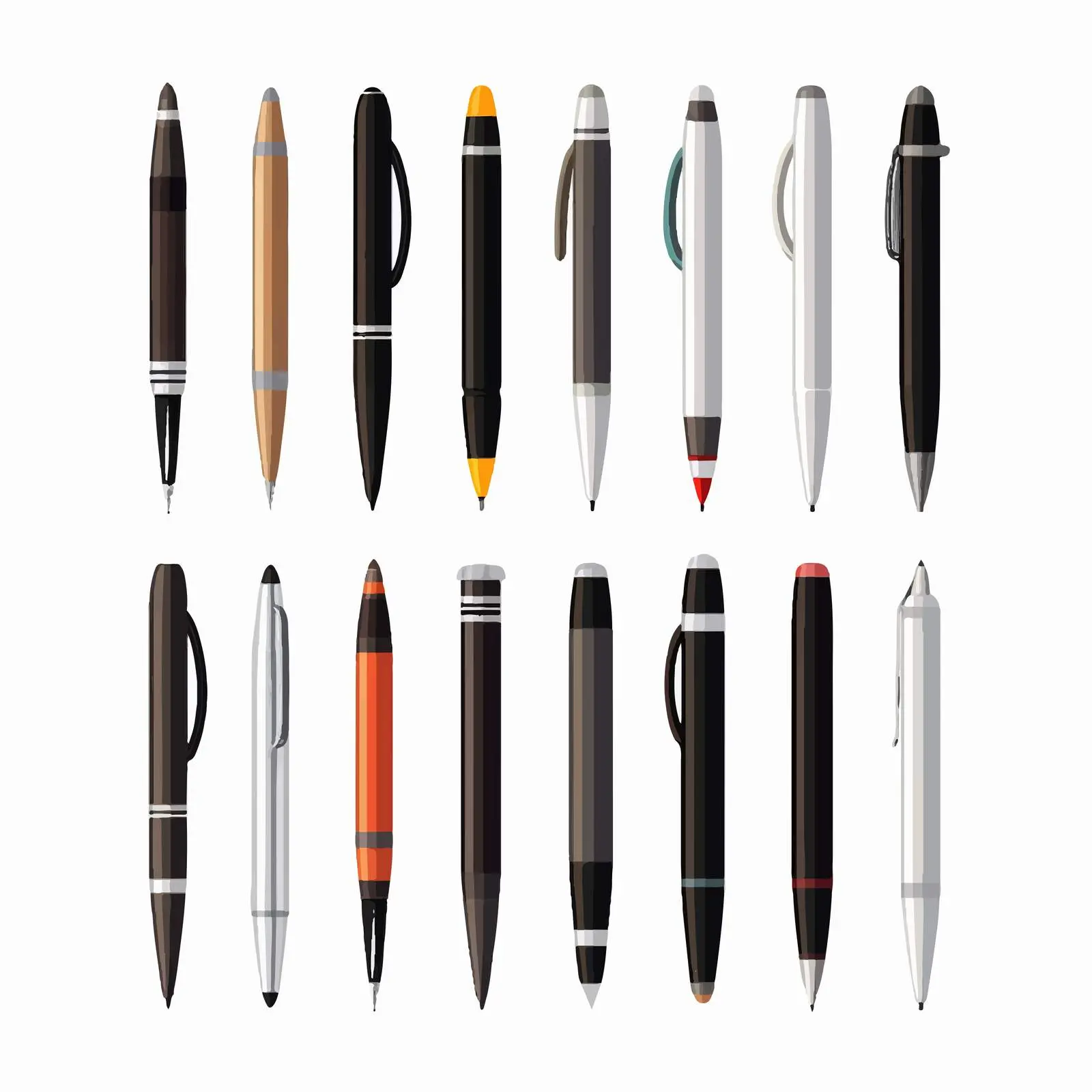 Top View Pen Vector Illustration on White Background — free download from Dotvec