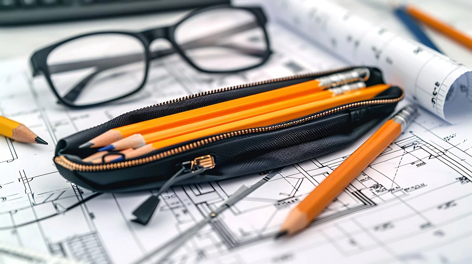 Pencil Case Drawings Inspection — free download from Dotvec