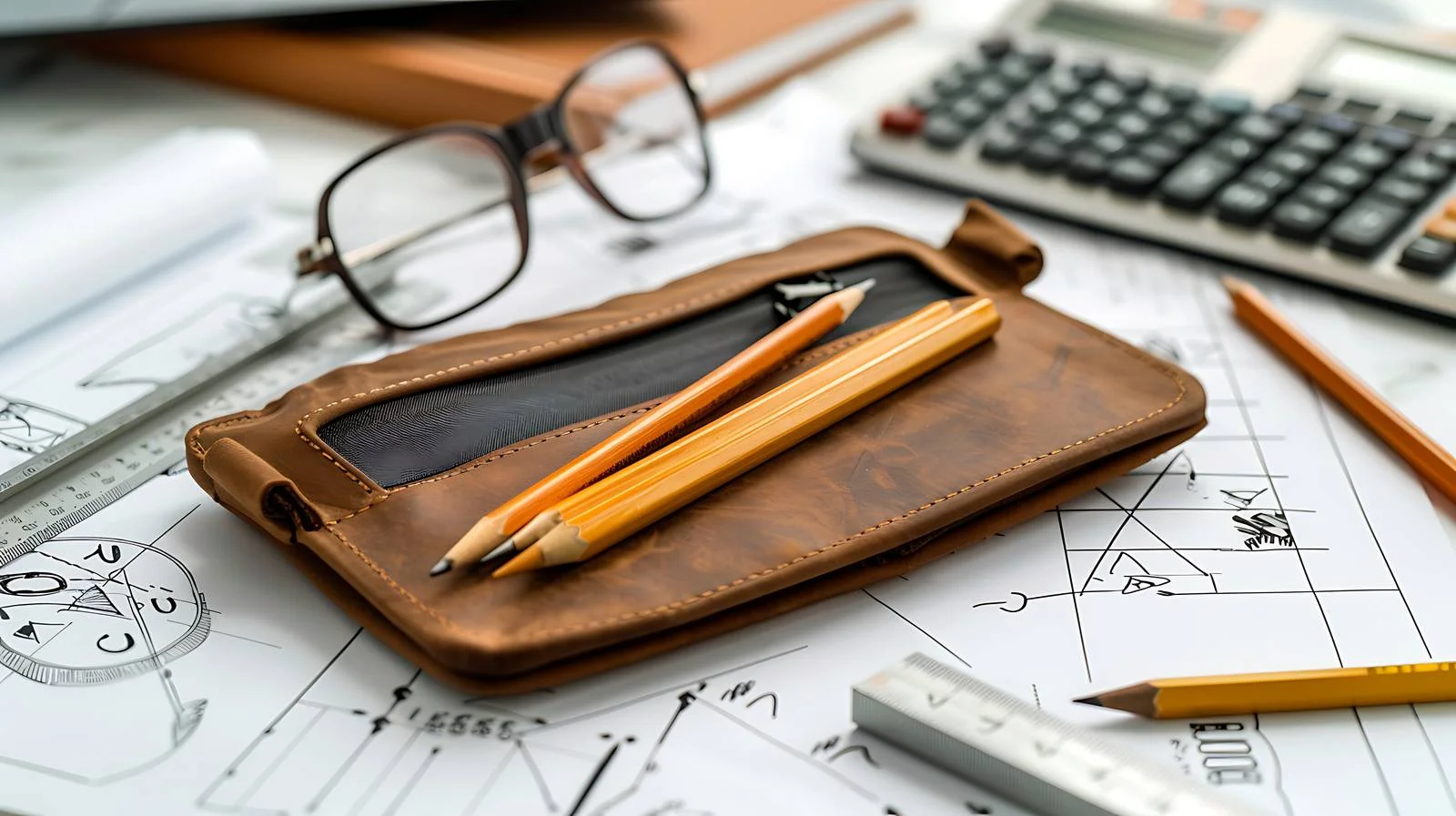 Drawing Inspection Pencil Case — free download from Dotvec