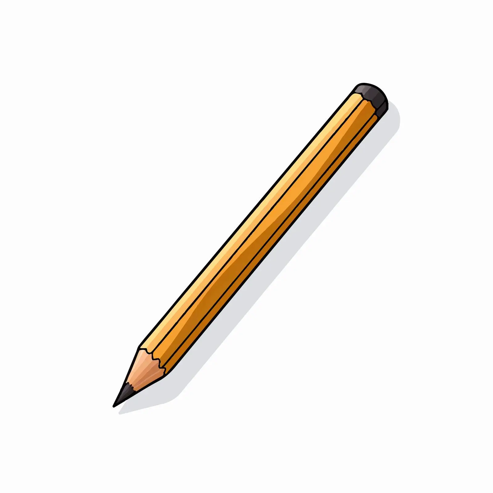 Cartoon Pencil Line Vector Illustration — free download from Dotvec