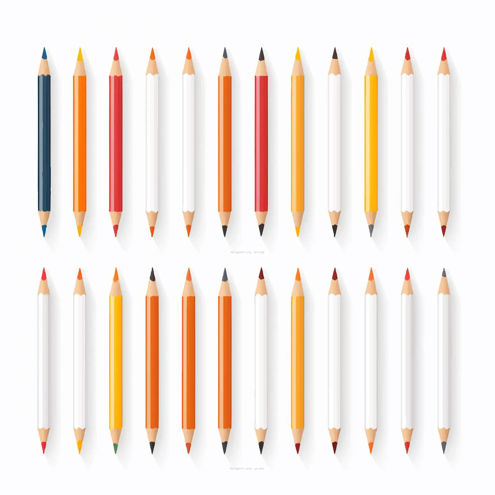 Pencil Line Vector Illustration on White Background — free download from Dotvec