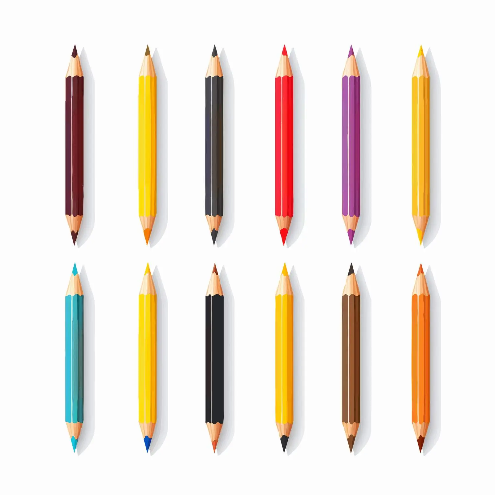 Pencil Line Vector Illustration on White Background — free download from Dotvec
