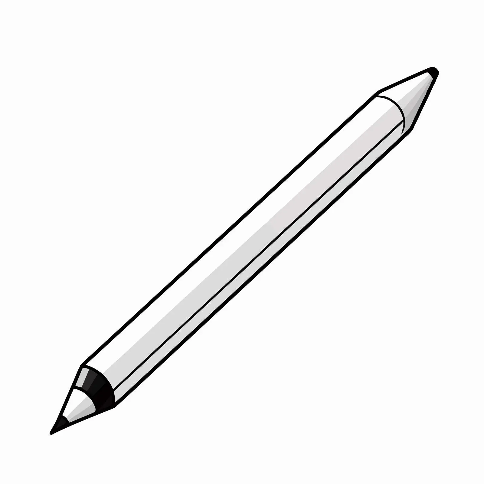 Pencil Outline Vector Illustration on White Background — free download from Dotvec
